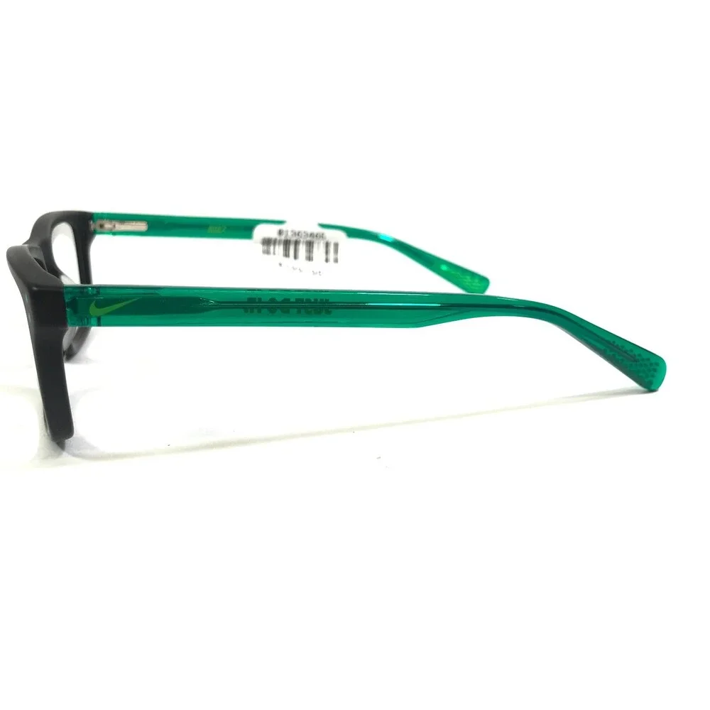 Nike Kids Eyeglasses Frames 5536 001 Black Clear Green Rectangular 46-15-125